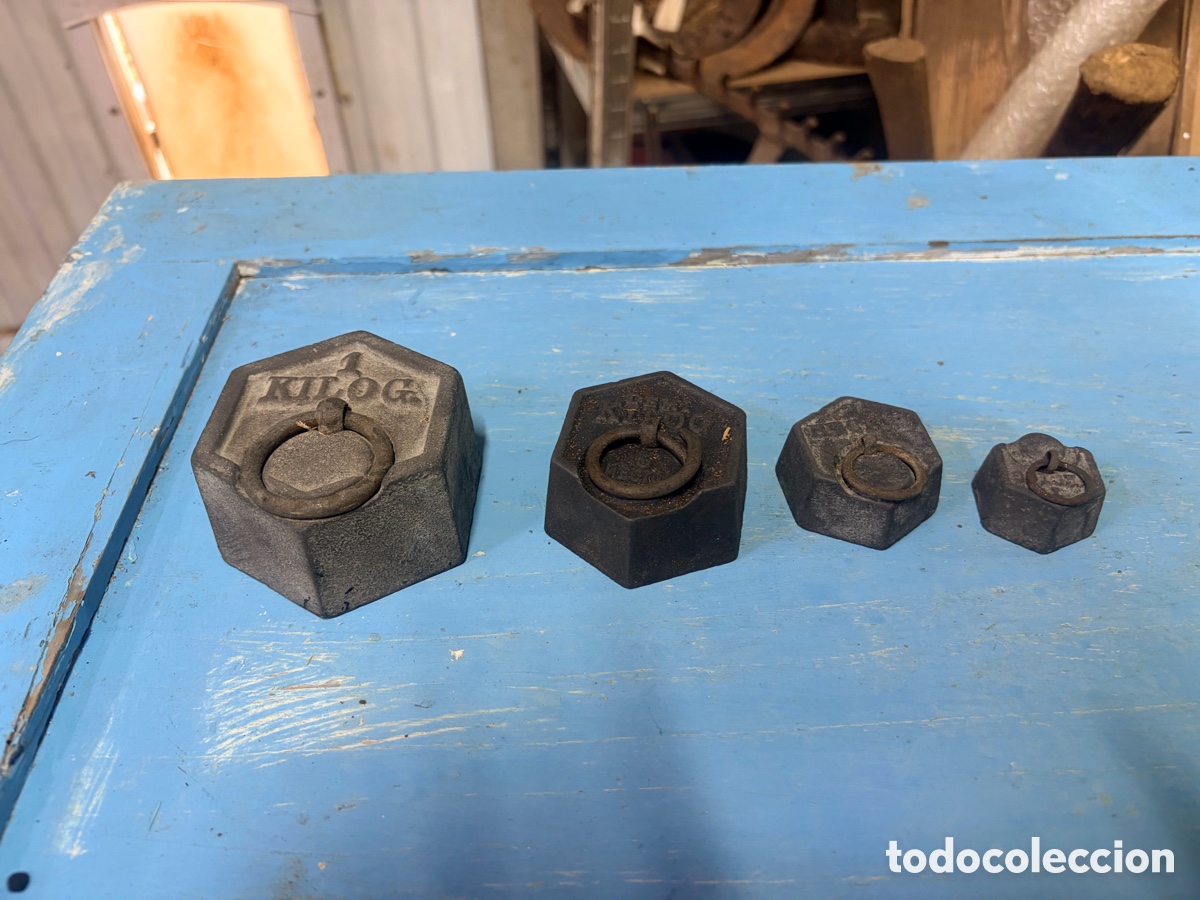 Antig&uuml;edades: Juego de ponderales o pesas para balanza