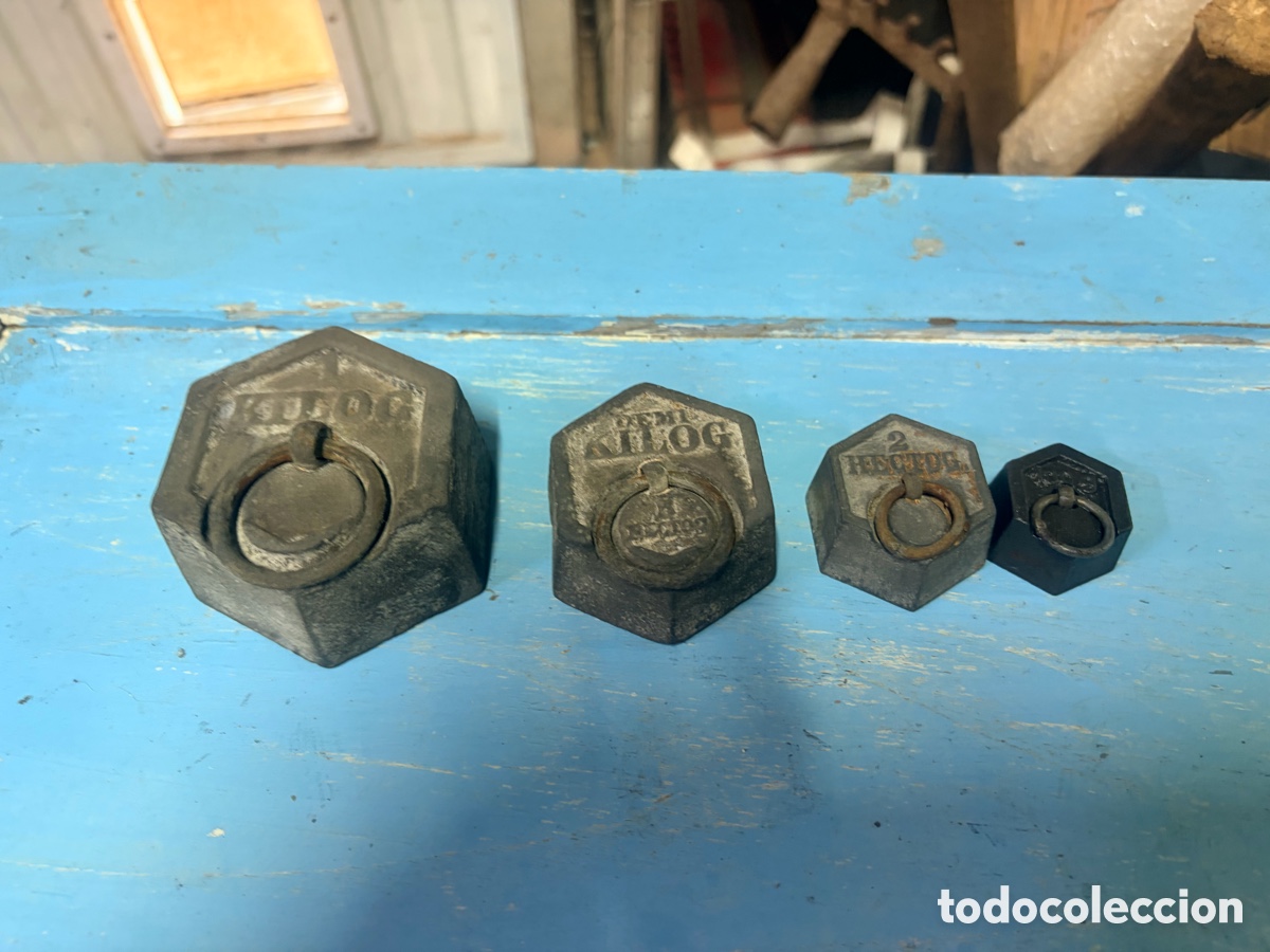 Antig&uuml;edades: Juego de ponderales o pesas para balanza