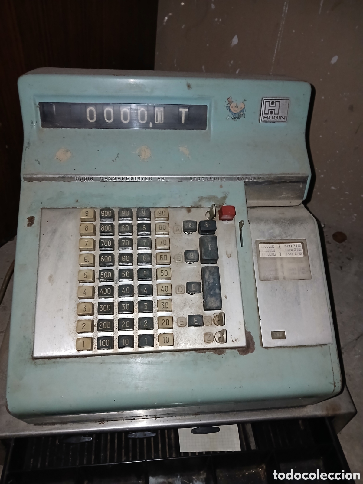 Antig&uuml;edades: Maquina Registradora Hugin a&ntilde;os 60