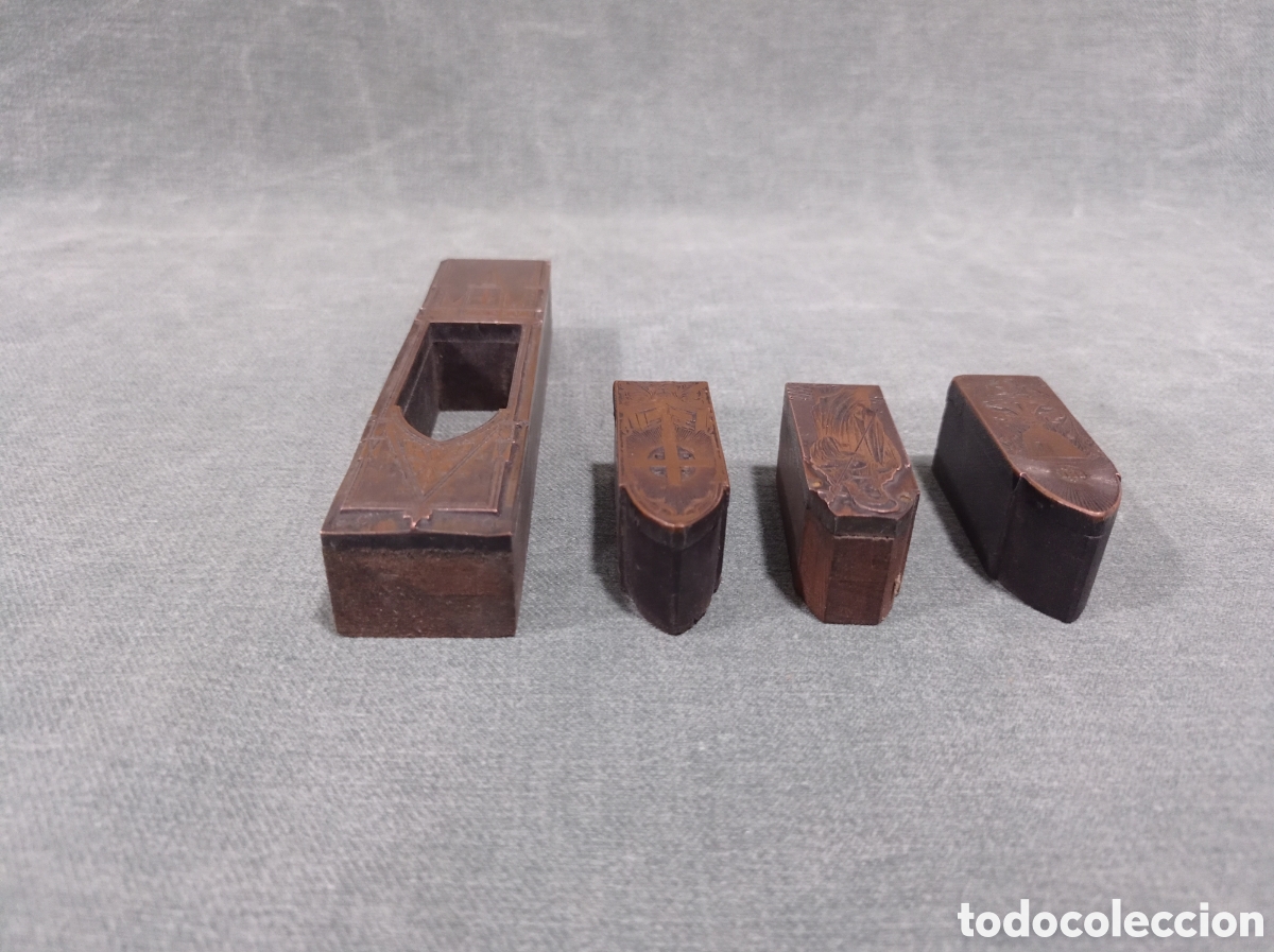 Antig&uuml;edades: ANTIGUO TIPO DE IMPRENTA - LOTE DE 4 - INTERCAMBIABLES - Foto 7