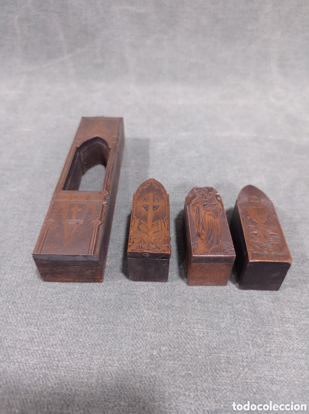 Antig&uuml;edades: ANTIGUO TIPO DE IMPRENTA - LOTE DE 4 - INTERCAMBIABLES - Foto 8