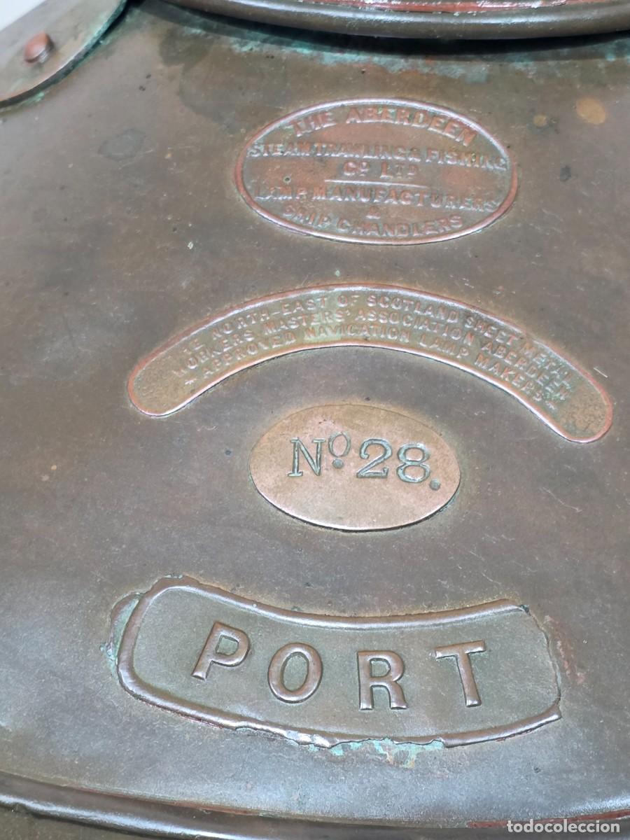 Antig&uuml;edades: Antiguo farol n&aacute;utico de babor - Foto 7