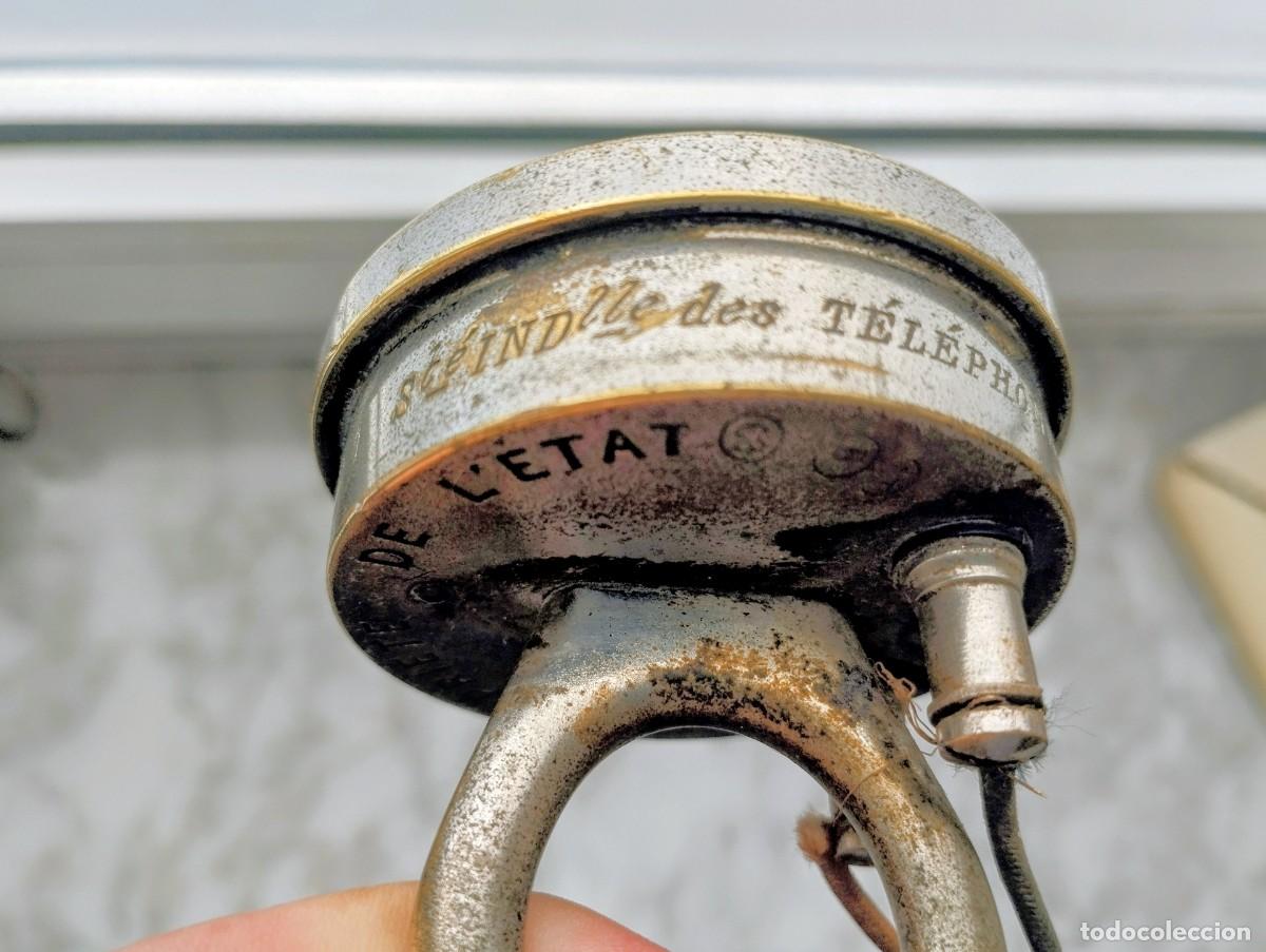 Tel&eacute;fonos: Tel&eacute;fono frances de pared en madera. Modelo 1910 - Foto 13