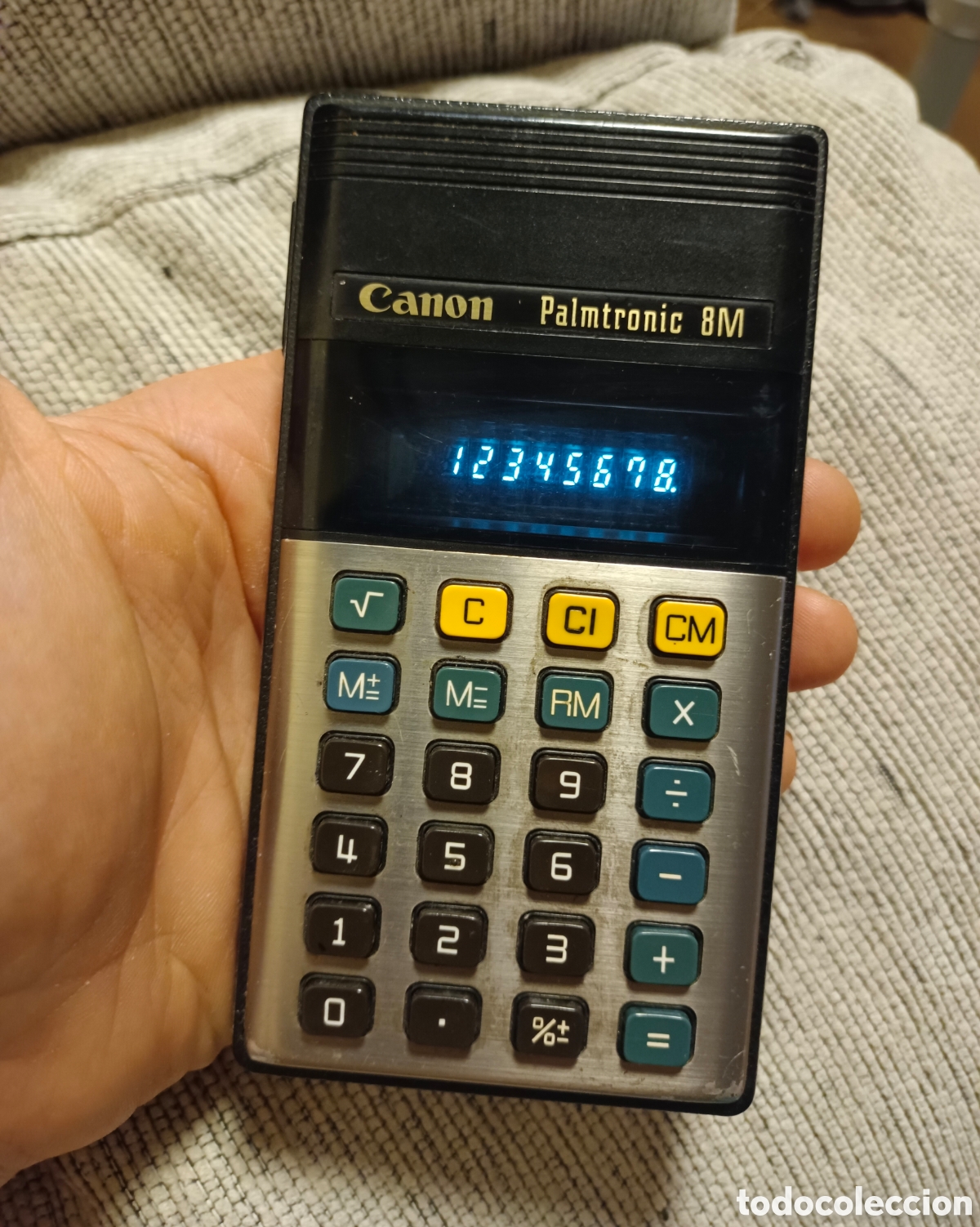 Antig&uuml;edades: Calculador canon Palmtronic 8M funcionando