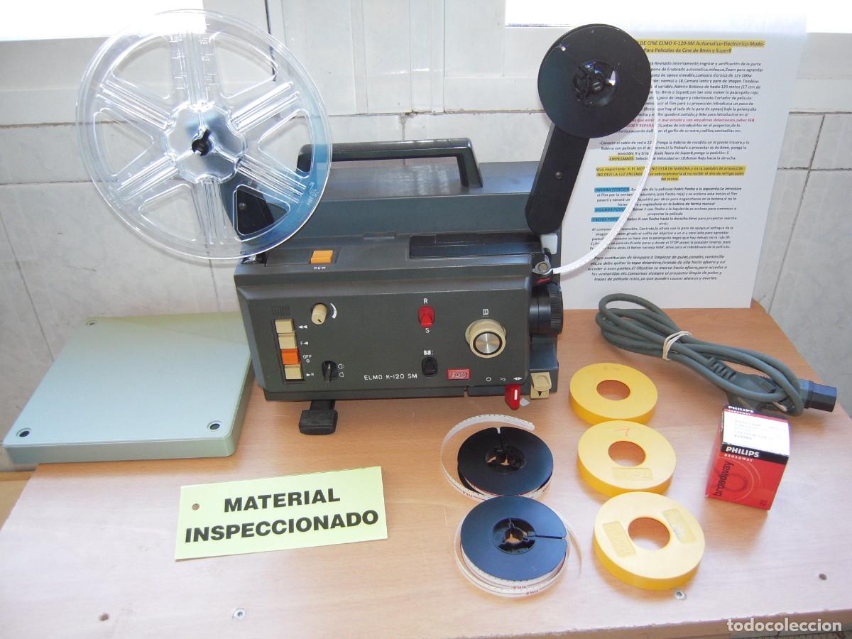 Antig&uuml;edades: Proyector Alta Gama 8mm y Super8 ELMO K-120 SM Revisado y Funcionando
