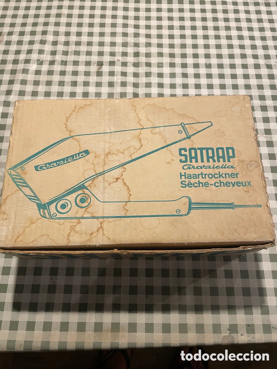 Antig&uuml;edades: Secador de pelo vintage Satrap Graziella (1966) &ndash; Set completo de colecci&oacute;n
