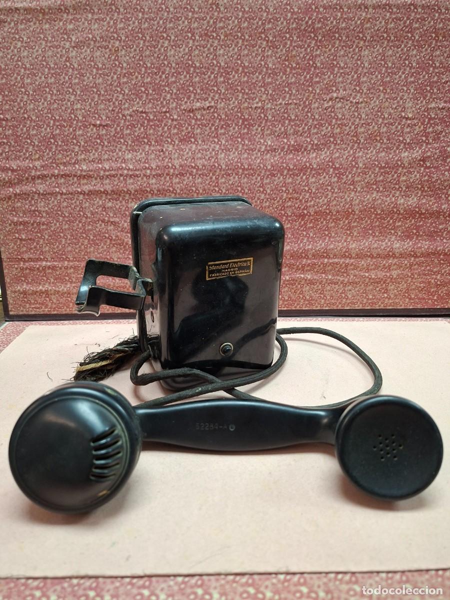 Tel&eacute;fonos: ANTIGUO TELEFONO O SIMILAR BAQUELITA NEGRO STANDARD ELECTRICA