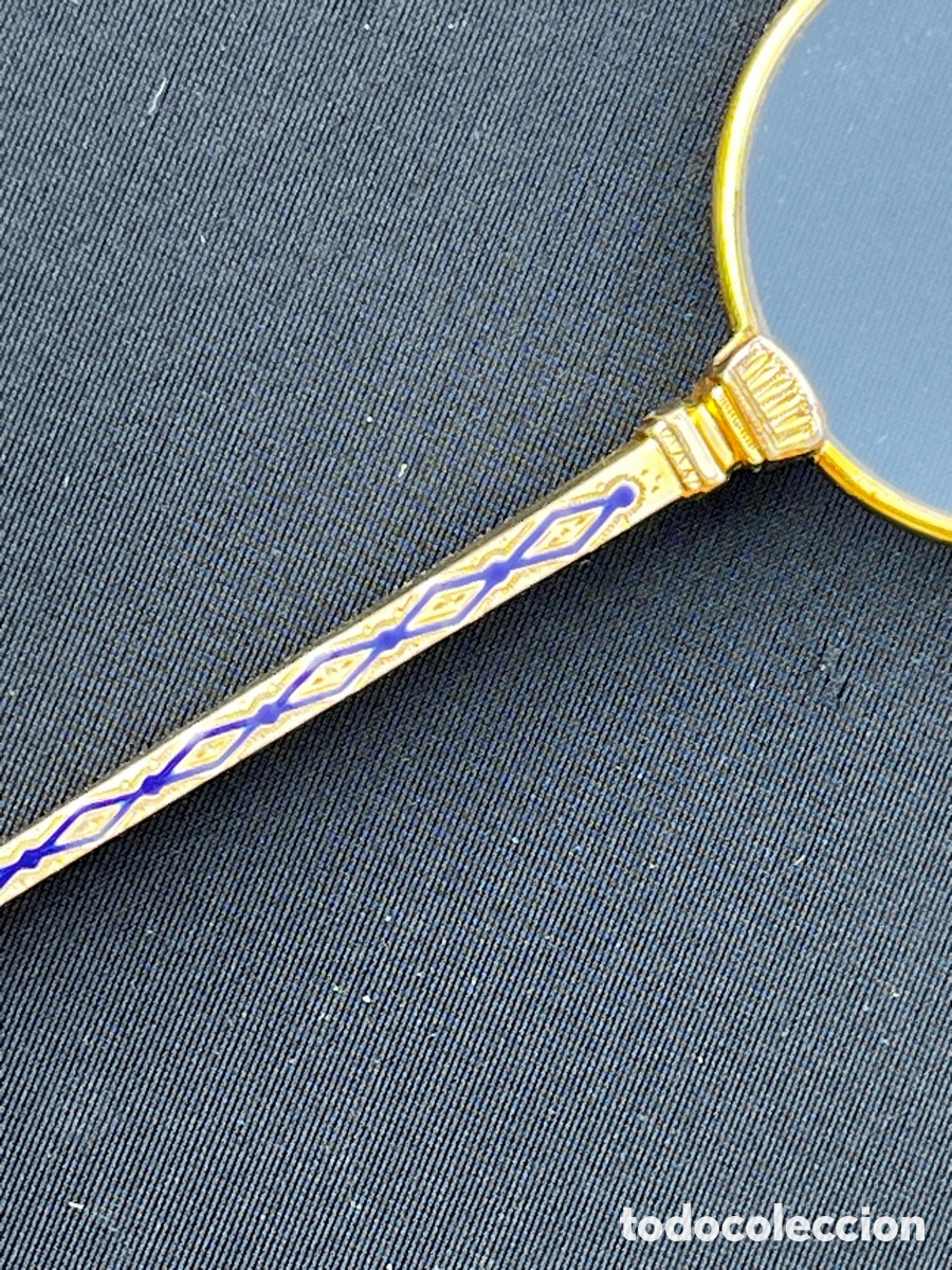 Antig&uuml;edades: Antiguas gafas impertinentes de plata y esmalte. - Foto 5