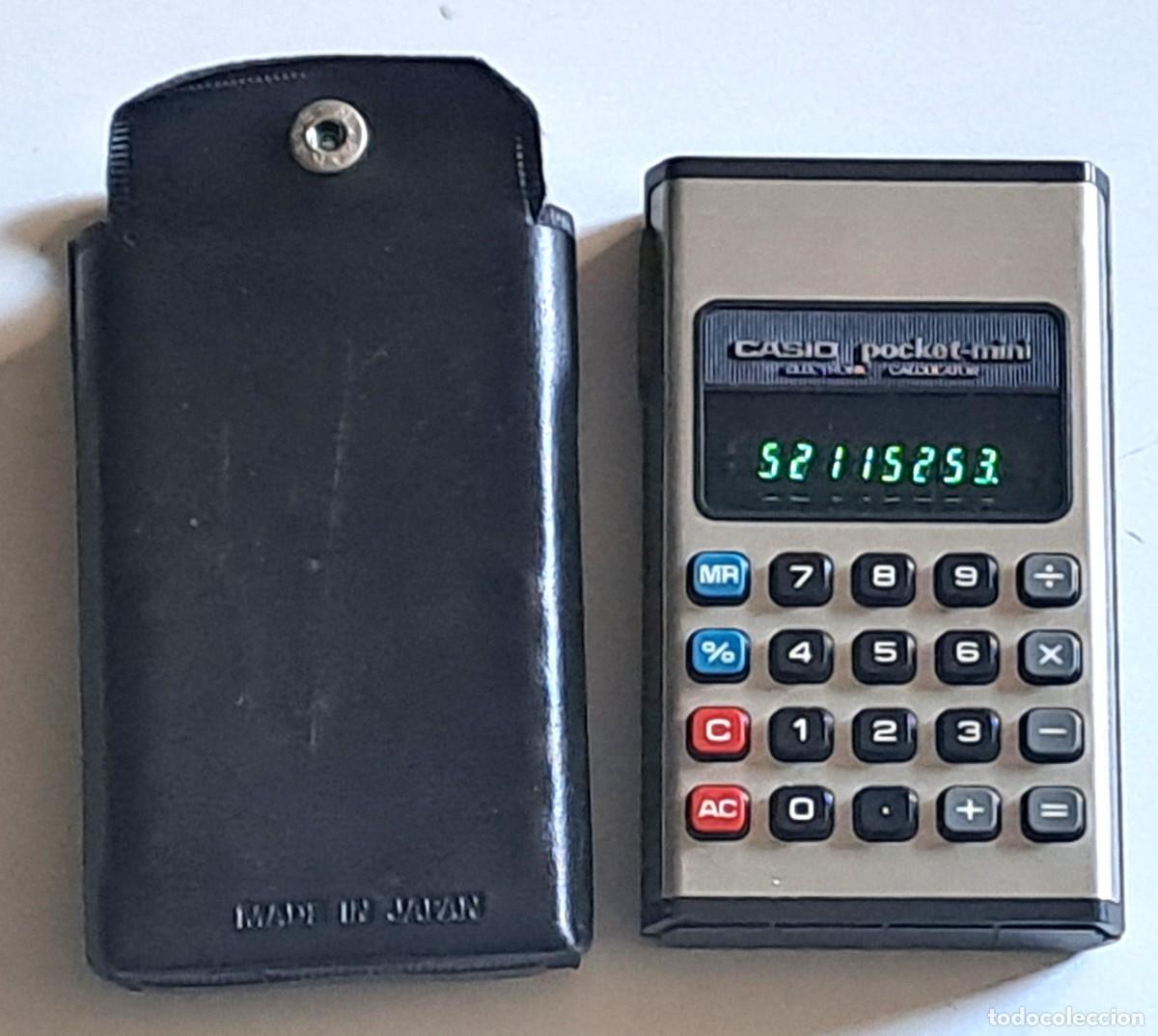 Antig&uuml;edades: ANTIGUA CALCULADORA ELECTRONICA CASIO POCKET MINI CON FUNDA. A&Ntilde;OS 70