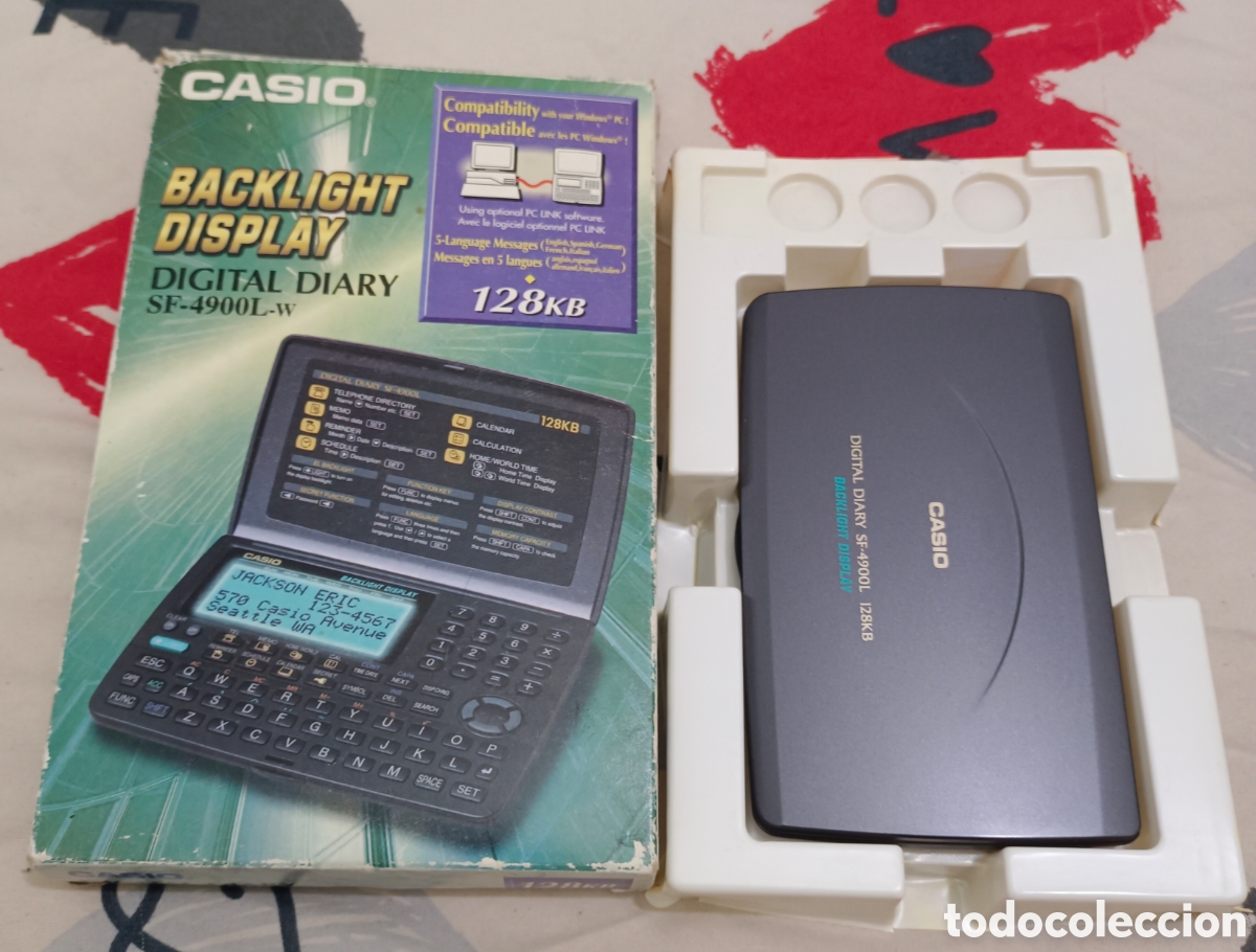 Antig&uuml;edades: calculadora diario digital casio SF-4900L-W como nuevo en caja