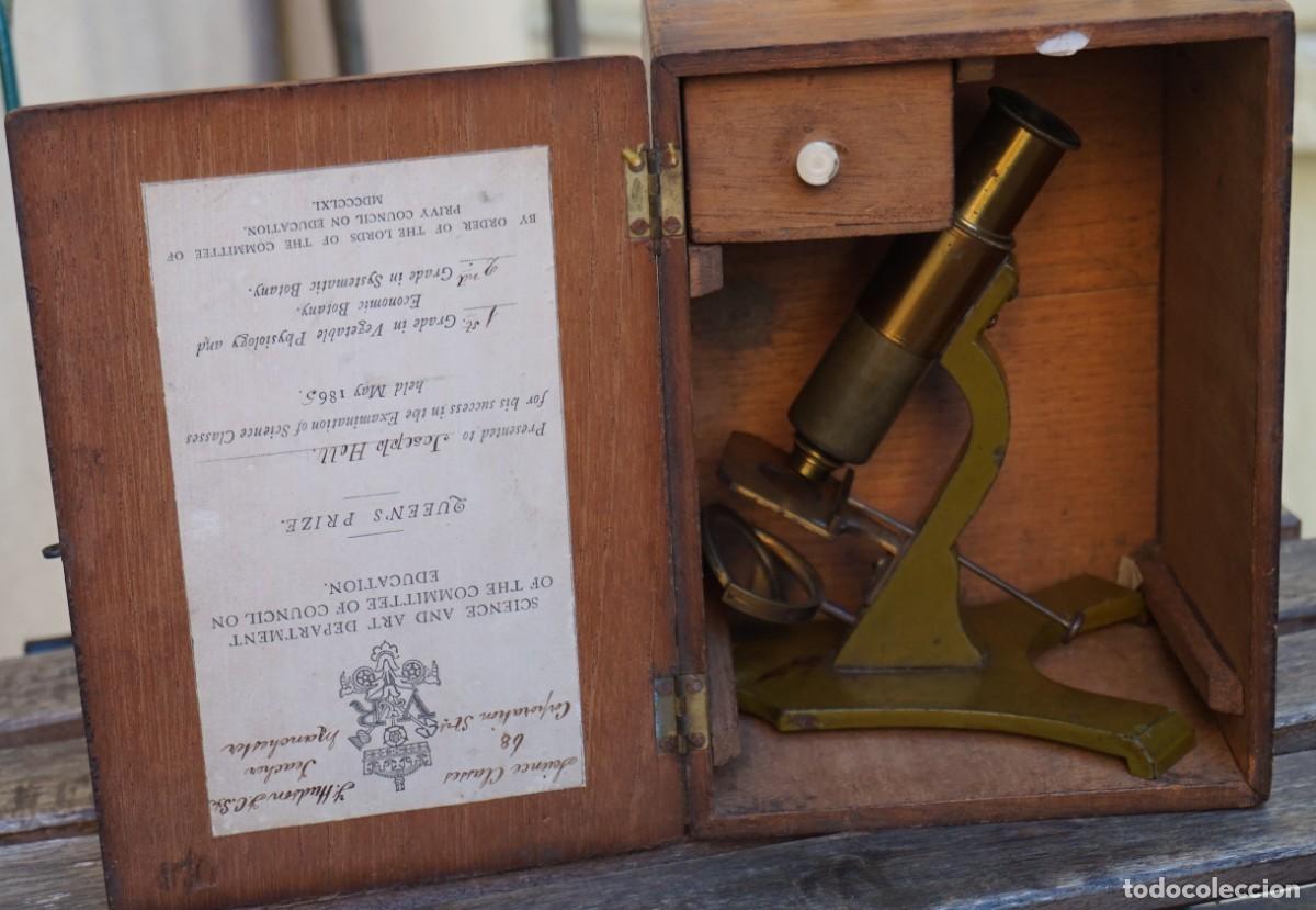 Antig&uuml;edades: ANTIGUO MICROSCOPIO VICTORIANO INGL&Eacute;S de 1865. MICROSCOPE. MIKROSKOP