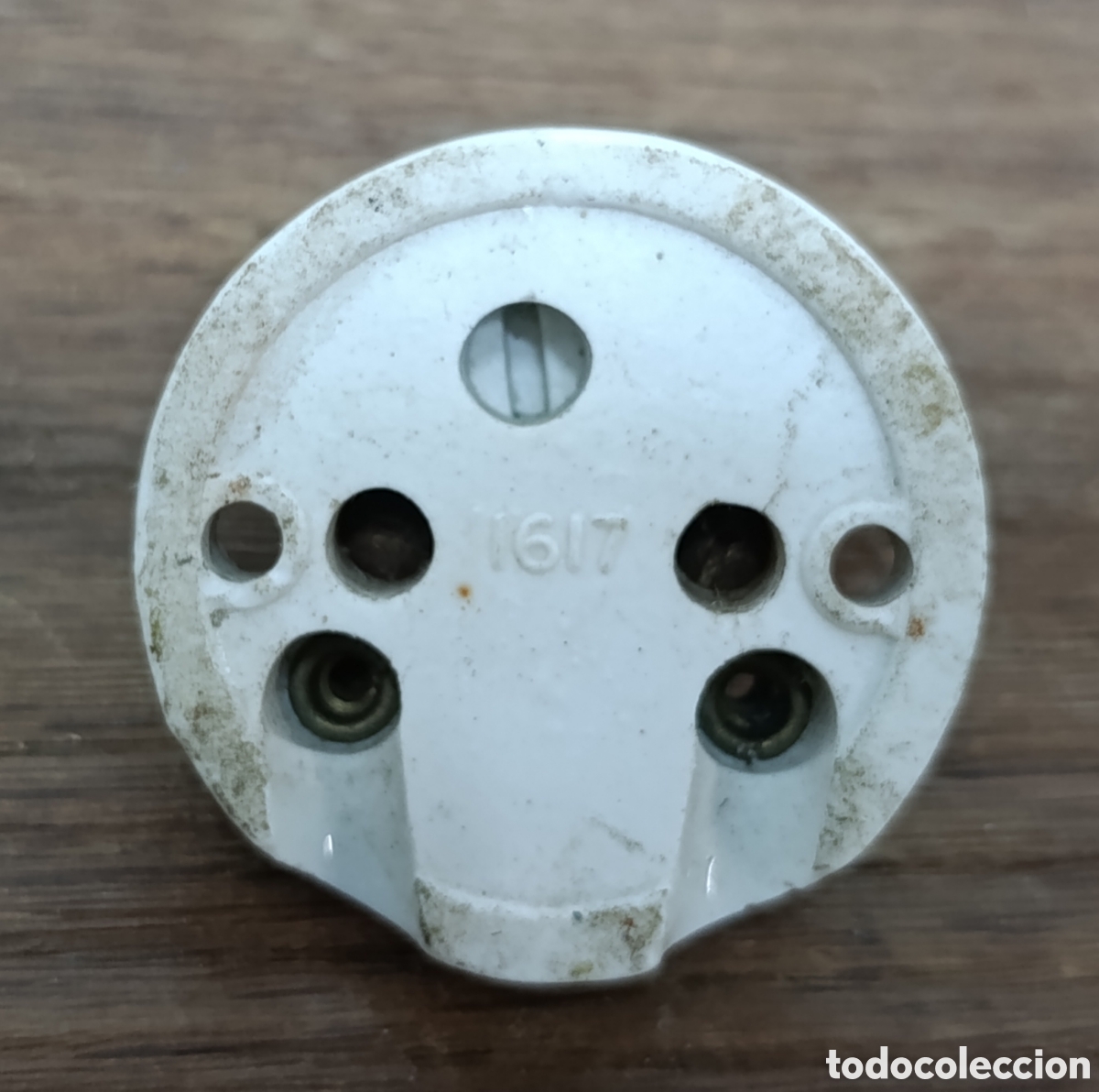 Antig&uuml;edades: ANTIGUO INTERRUPTOR, LLAVE DE LUZ, DE PORCELANA Y LAT&Oacute;N. FUNCIONA - Foto 6
