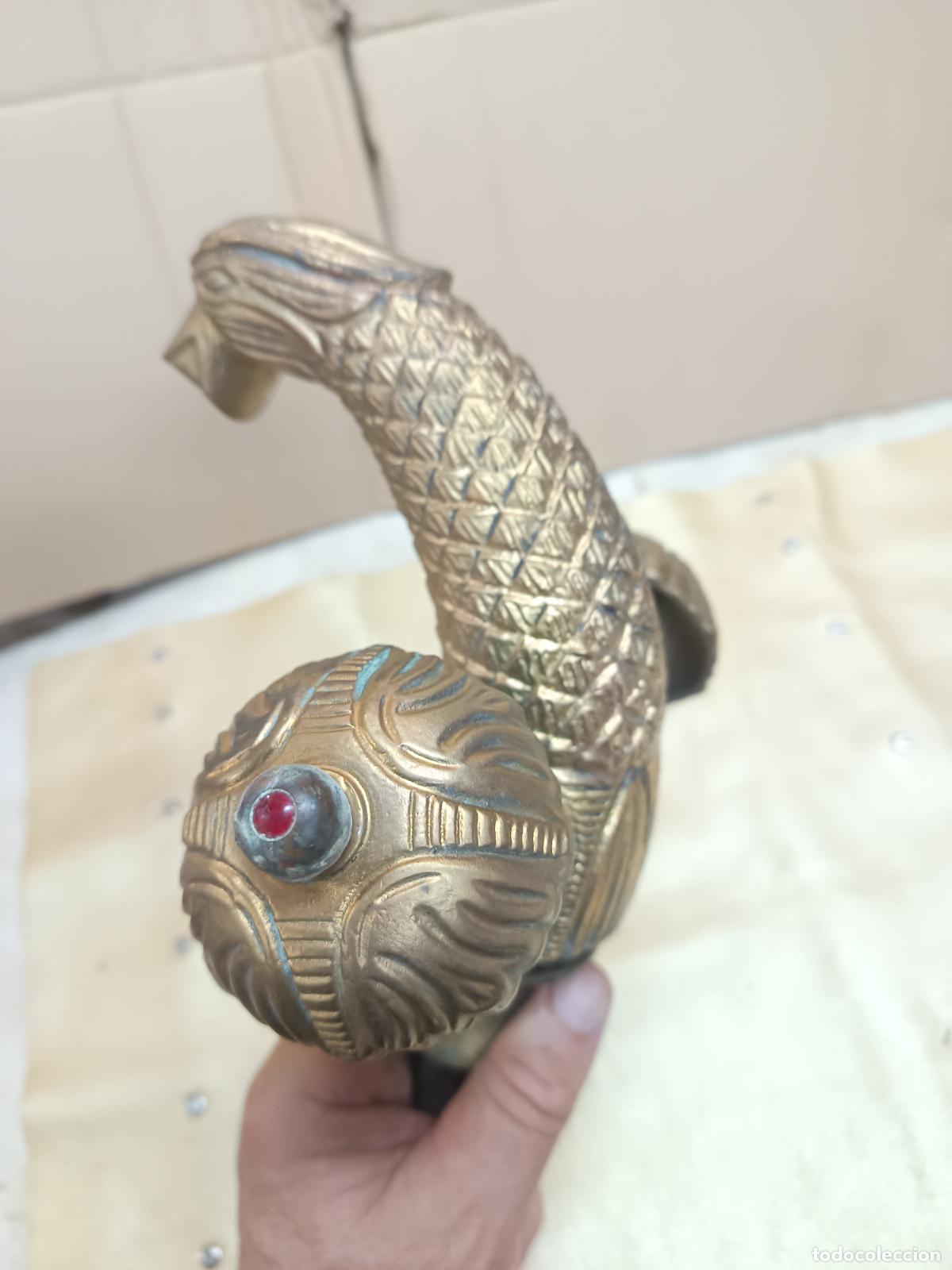 Antig&uuml;edades: ANTIGUO GRIFO DE BRONCE CON FORMA DE AGUILA, AVE. - Foto 6