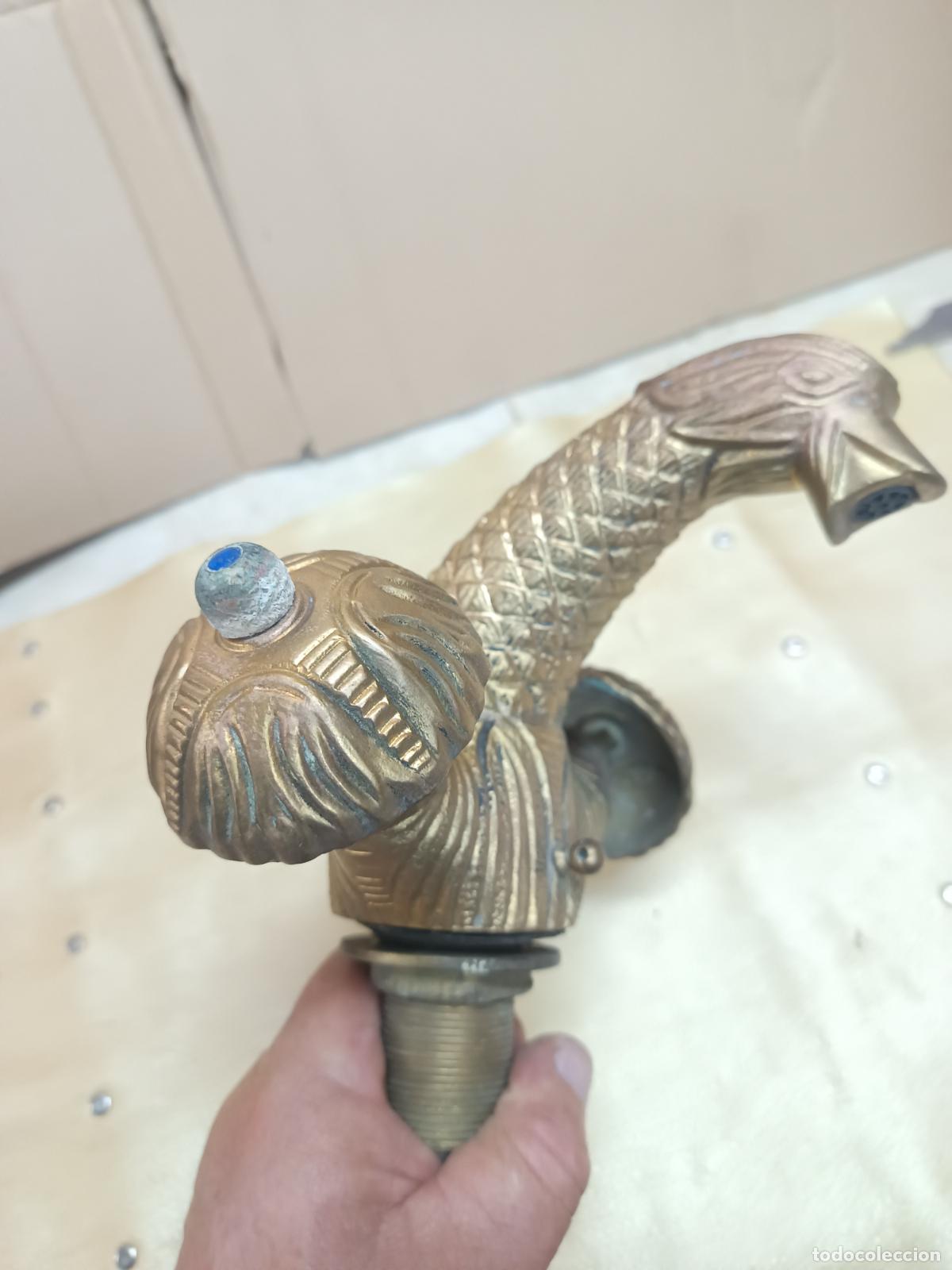 Antig&uuml;edades: ANTIGUO GRIFO DE BRONCE CON FORMA DE AGUILA, AVE. - Foto 7