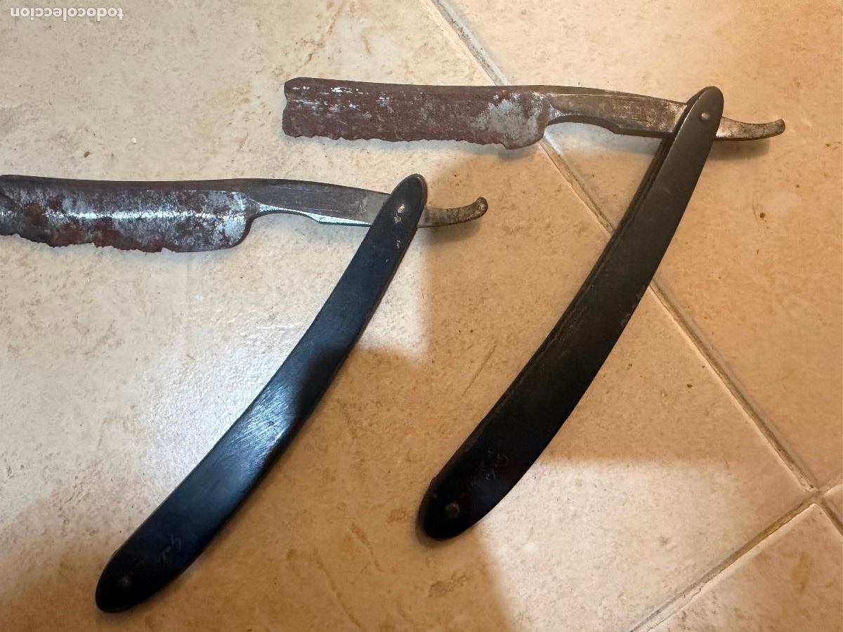 Antig&uuml;edades: Funda y navajas de afeitar - Foto 4