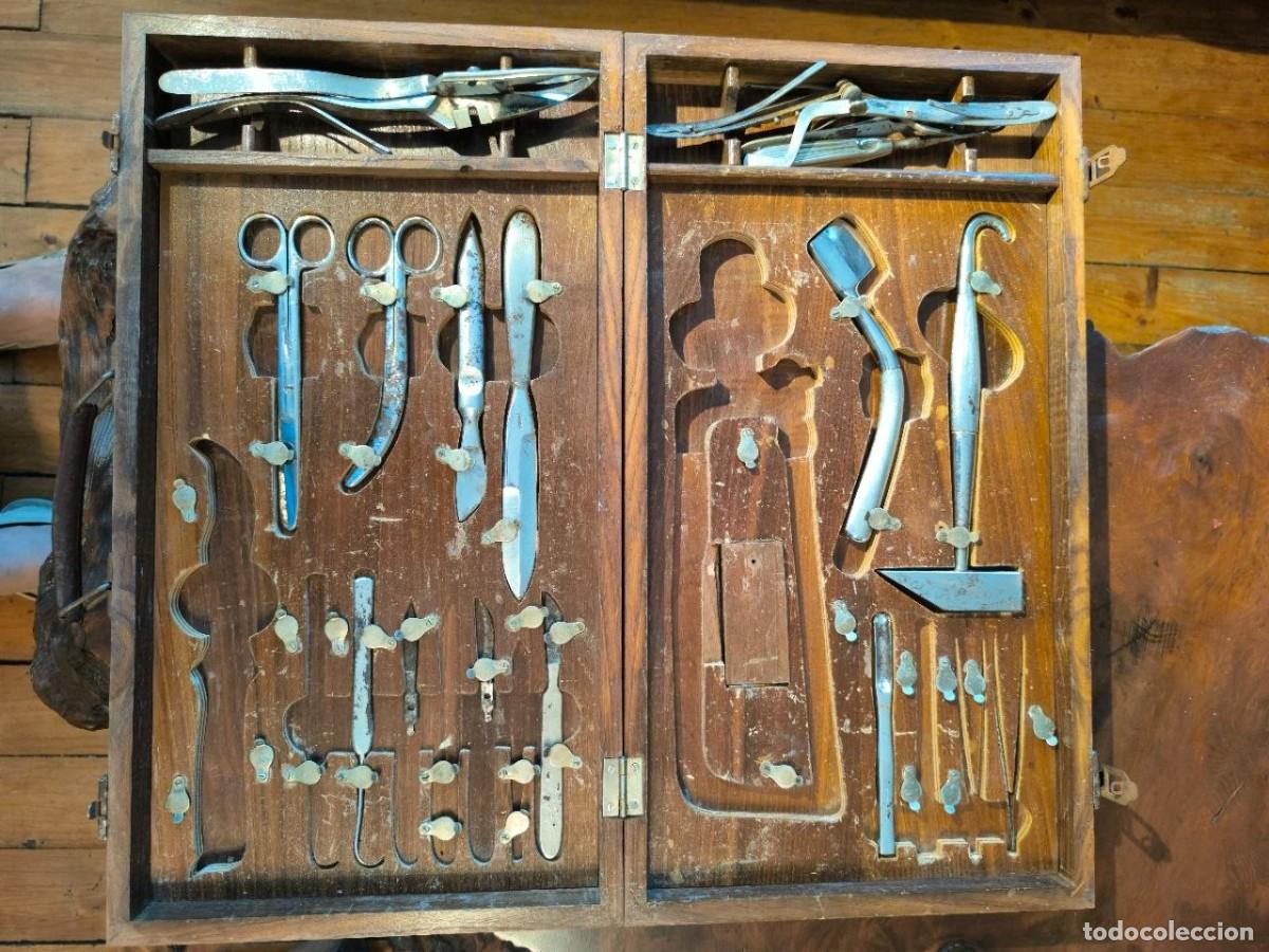 Antiques: ESTUCHE INSTRUMENTAL QUIRURJICO DEL EJERCITO - ARTILLERIA - 17 INSTRUMENTOS