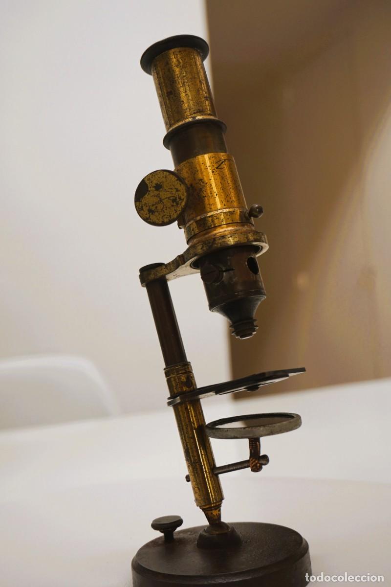 Antig&uuml;edades: ANTIGUO MICROSCOPIO FRANC&Eacute;S c.1900 MICROSCOPE. MIKROSKOP - Foto 2