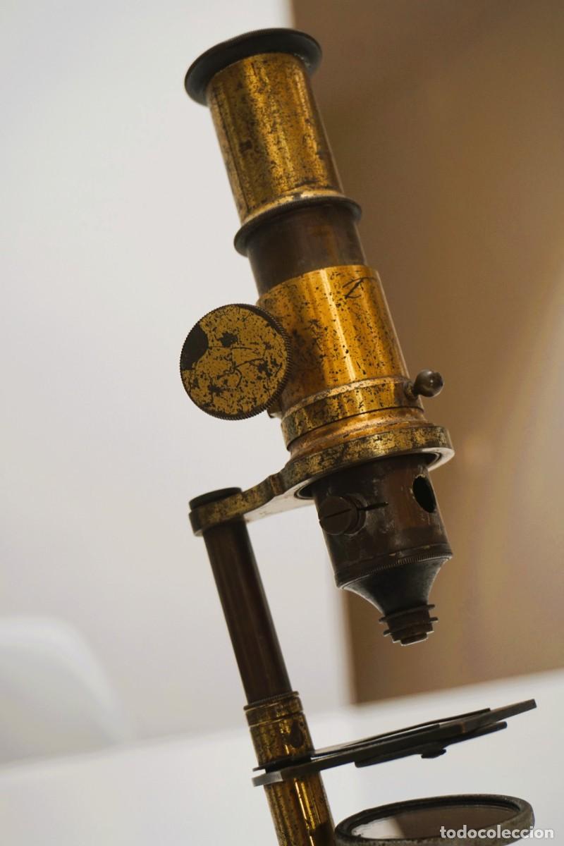 Antig&uuml;edades: ANTIGUO MICROSCOPIO FRANC&Eacute;S c.1900 MICROSCOPE. MIKROSKOP - Foto 12