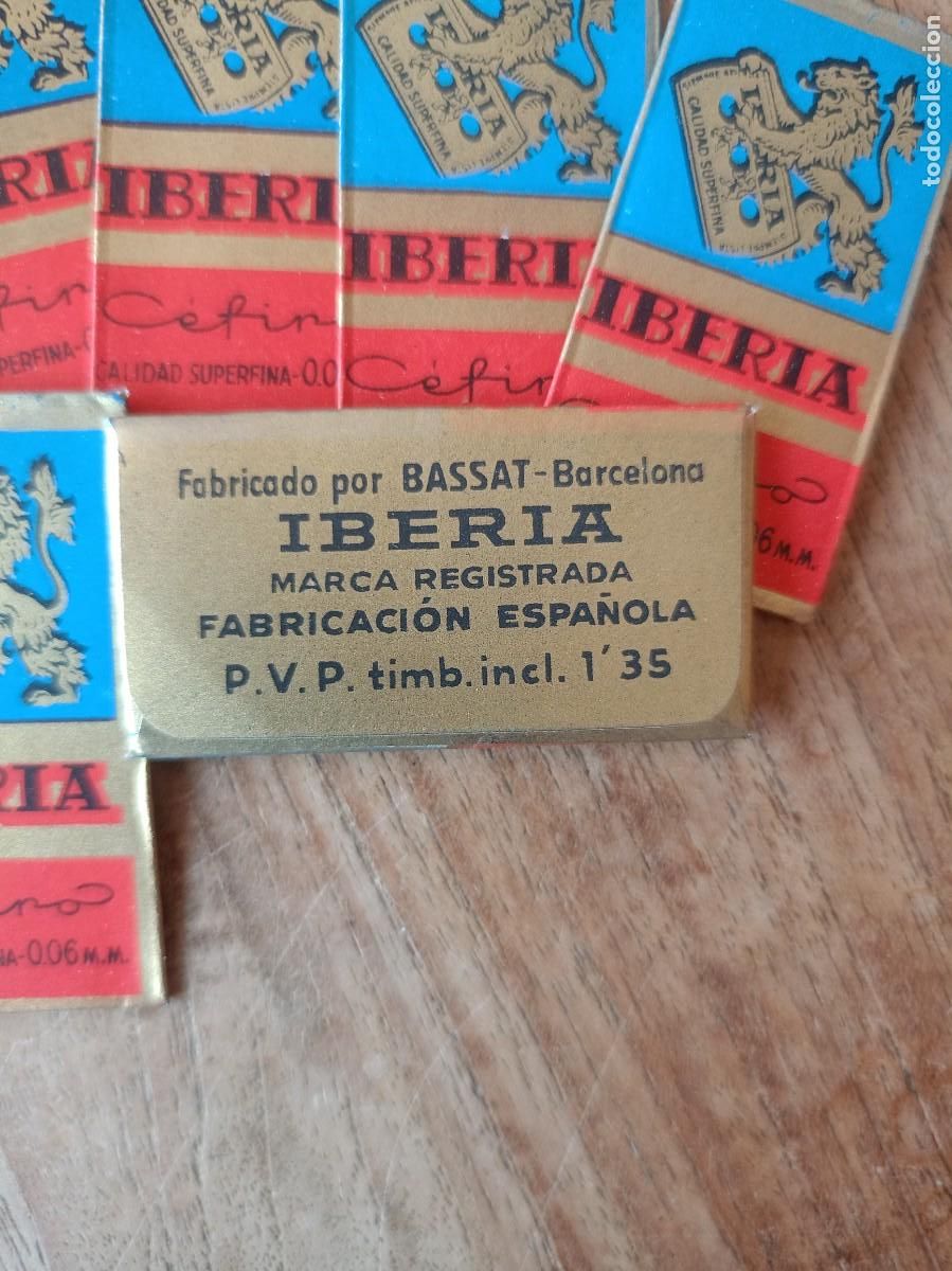 Antig&uuml;edades: LOTE: 7 HOJAS DE AFEITAR IBERIA. - Foto 2