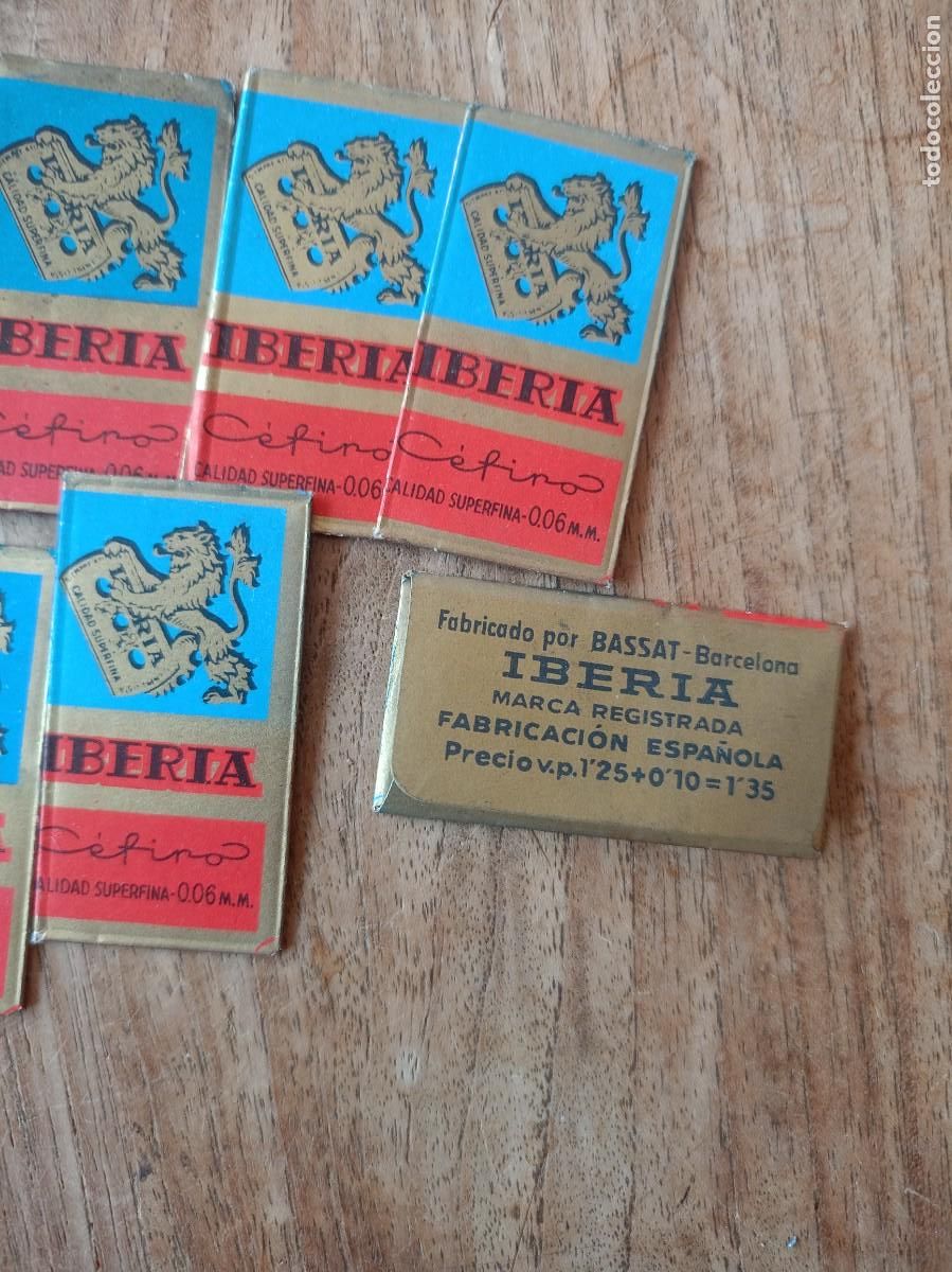Antig&uuml;edades: LOTE: 7 HOJAS DE AFEITAR IBERIA. - Foto 2