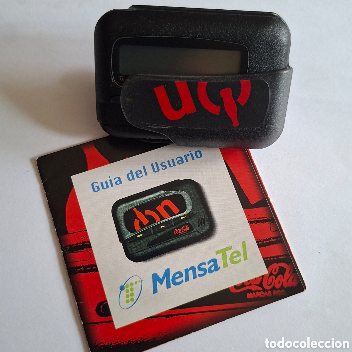 Tel&eacute;fonos: Busca Buscapersonas / Beeper Motorola Mensatel Coca-Cola (1996) - &iexcl;Funcionando y Completo con Manual
