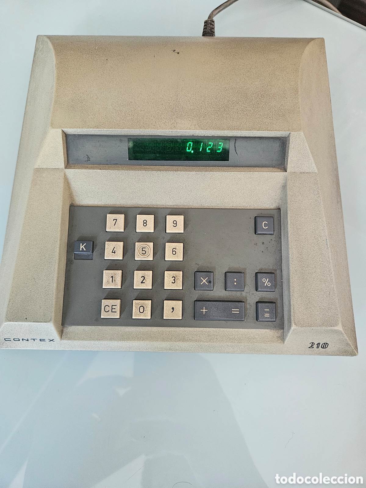 Antig&uuml;edades: Antigua Calculadora de Sobremesa Contex 210 (A&ntilde;os 70) - Vintage Inform&aacute;tica / Oficina