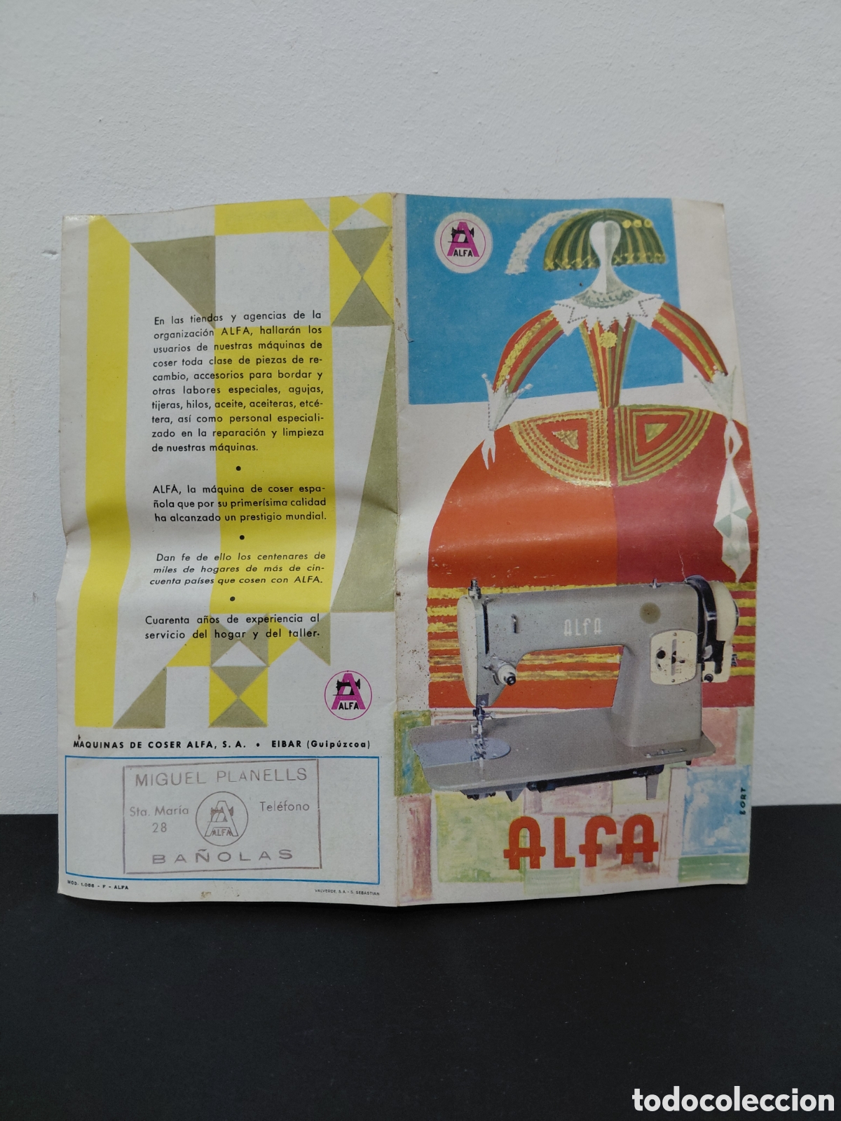 Antig&uuml;edades: CATALOGO MAQUINAS DE COSER ALFA - A&Ntilde;OS 60
