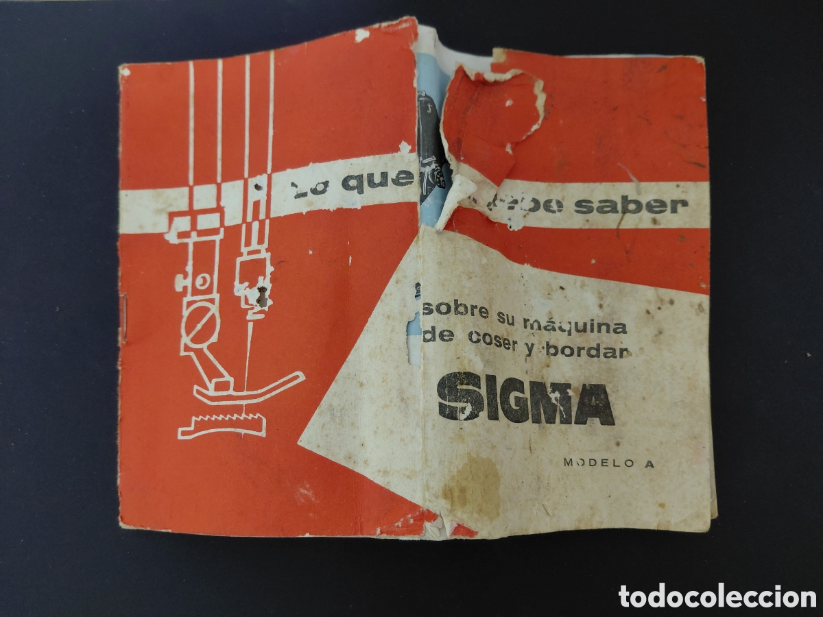 Antig&uuml;edades: INSTRUCCIONES MAQUINA DE COSER SIGMA MODELO A