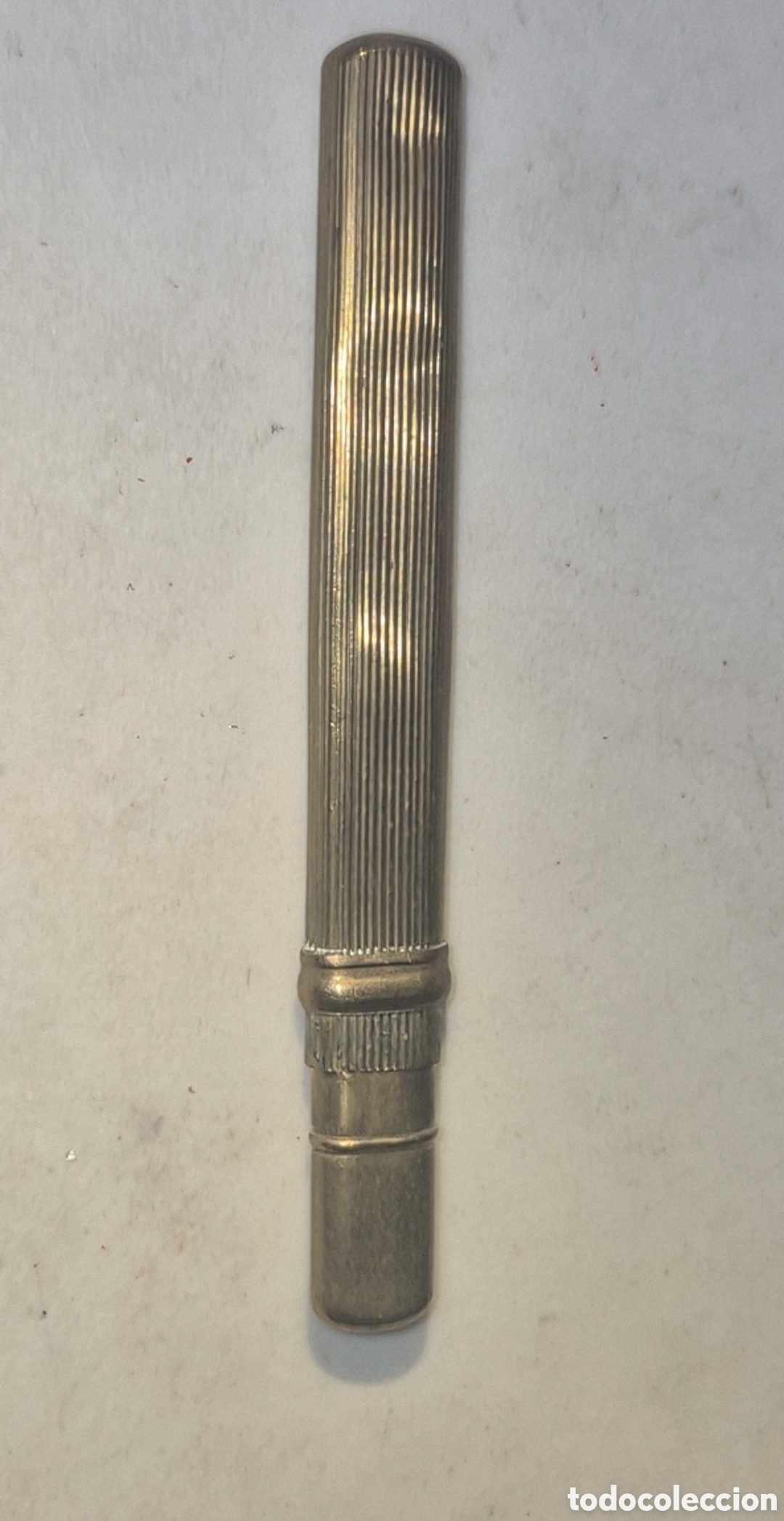 Antig&uuml;edades: Elegante Portaminas/Alargador Antiguo de Metal Dorado con L&aacute;piz 'CONT&Eacute;' Vintage