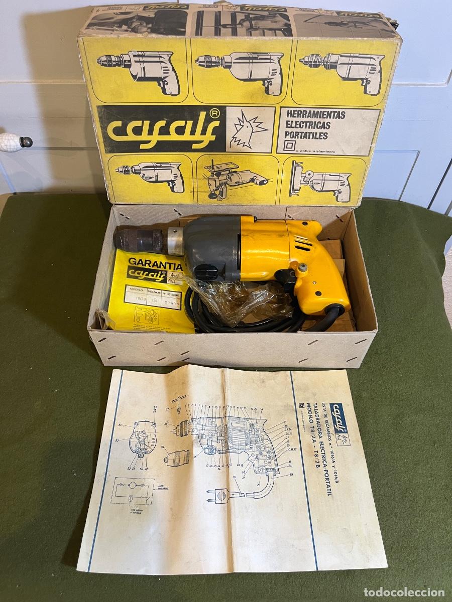 Antiguidades: Taladro el&eacute;ctrica port&aacute;til CASALS modelo T8/2B con caja original manual garant&iacute;a vintage herrami