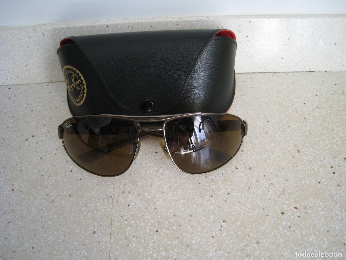 Antig&uuml;edades: Estupendas gafas de sol ray bam RB3492 montura met&aacute;lica y lentes marrones contrastes en cristales mu