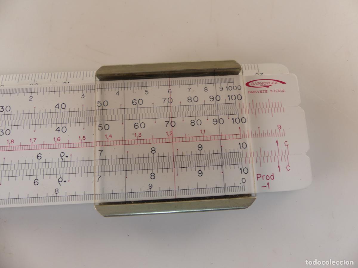 Antig&uuml;edades: REGLA DE CALCULO MARCA RAPHOPLEX CON FUNDA - Foto 2
