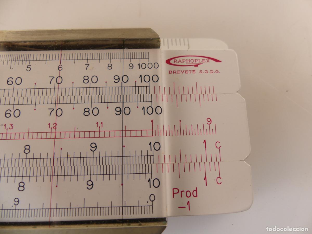 Antig&uuml;edades: REGLA DE CALCULO MARCA RAPHOPLEX CON FUNDA - Foto 3