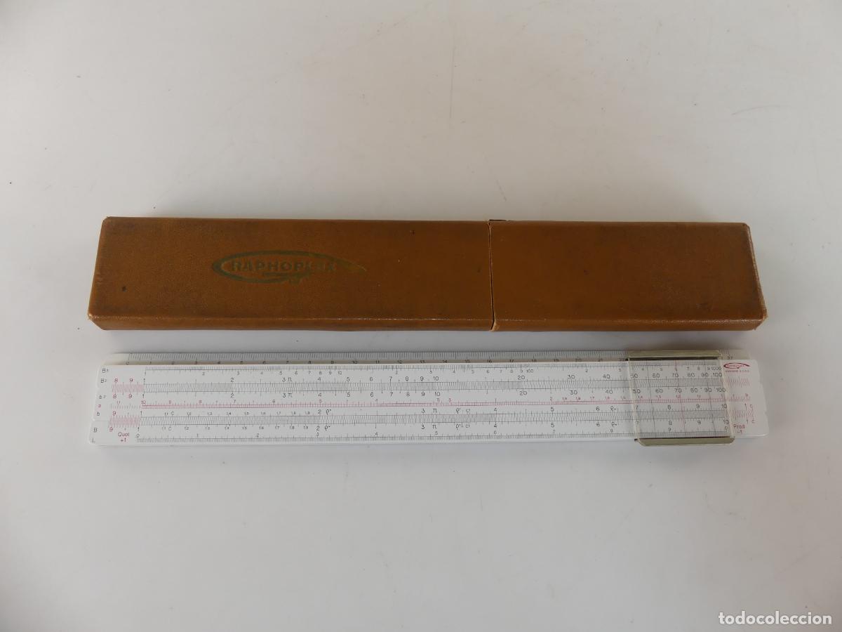 Antiques: REGLA DE CALCULO MARCA RAPHOPLEX CON FUNDA