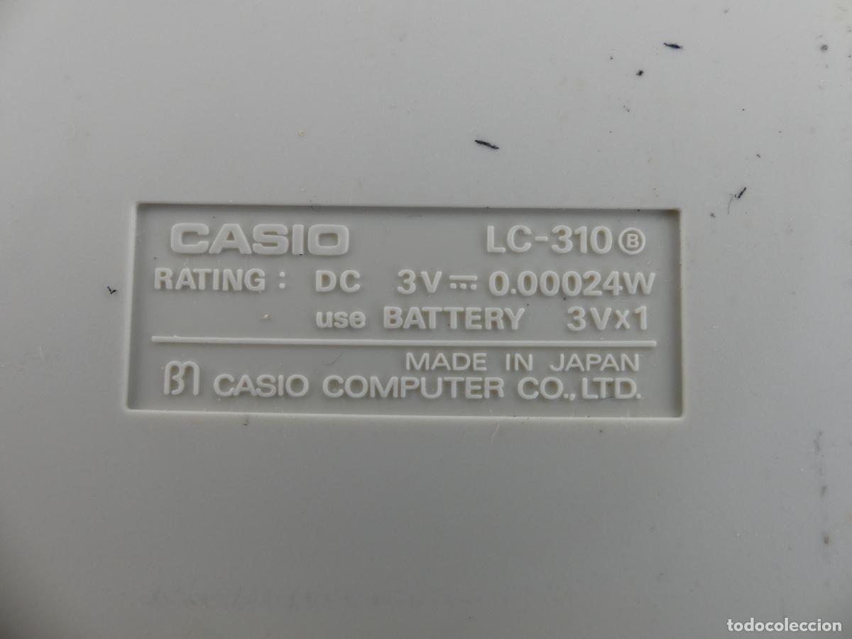 Antig&uuml;edades: CALCULADORA MARCA CASIO MODELO LC-310 - Foto 7