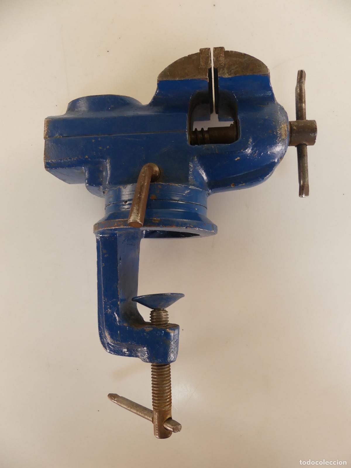 Antig&uuml;edades: TORNILLO DE MESA HIERRO FUNDIDO EXCELENTE HERRAMIENTA