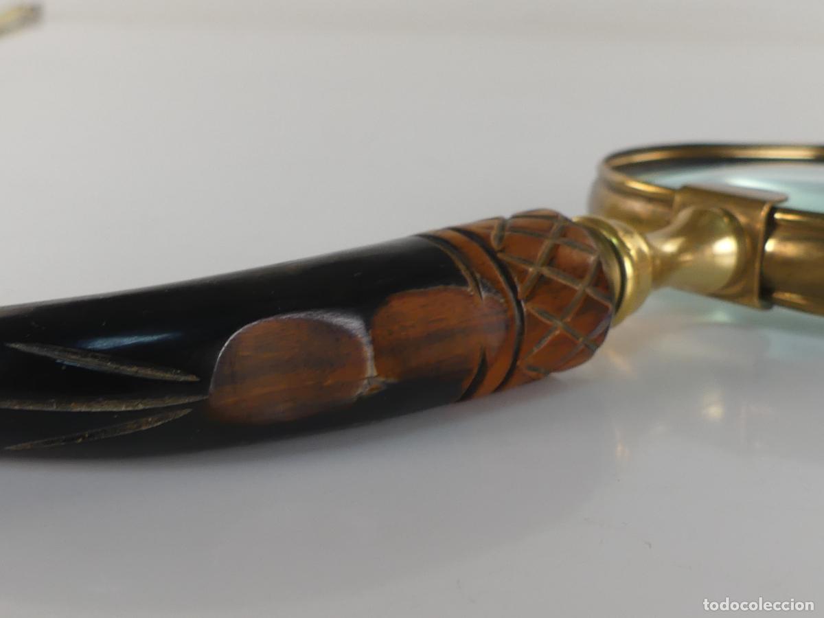 Antig&uuml;edades: BONITA LUPA MANGO DE MADERA - Foto 8
