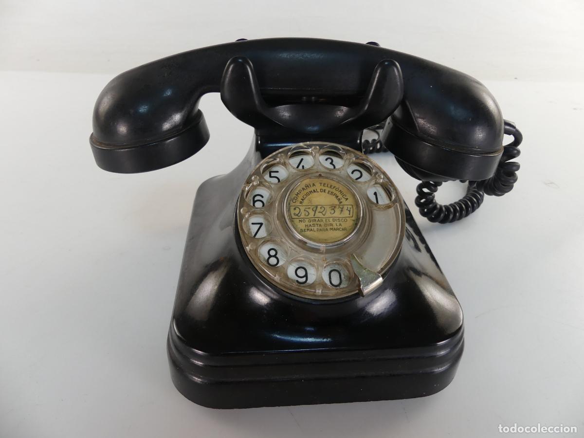 Tel&eacute;fonos: TELEFONO DE BAQUELITA NEGRO - PARA RESTAURAR