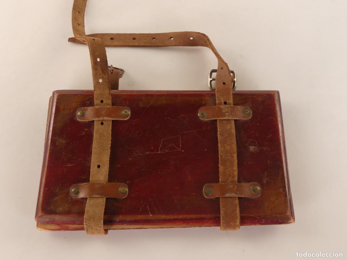 Antig&uuml;edades: FUNDA DE MADERA Y CUERO - Foto 2