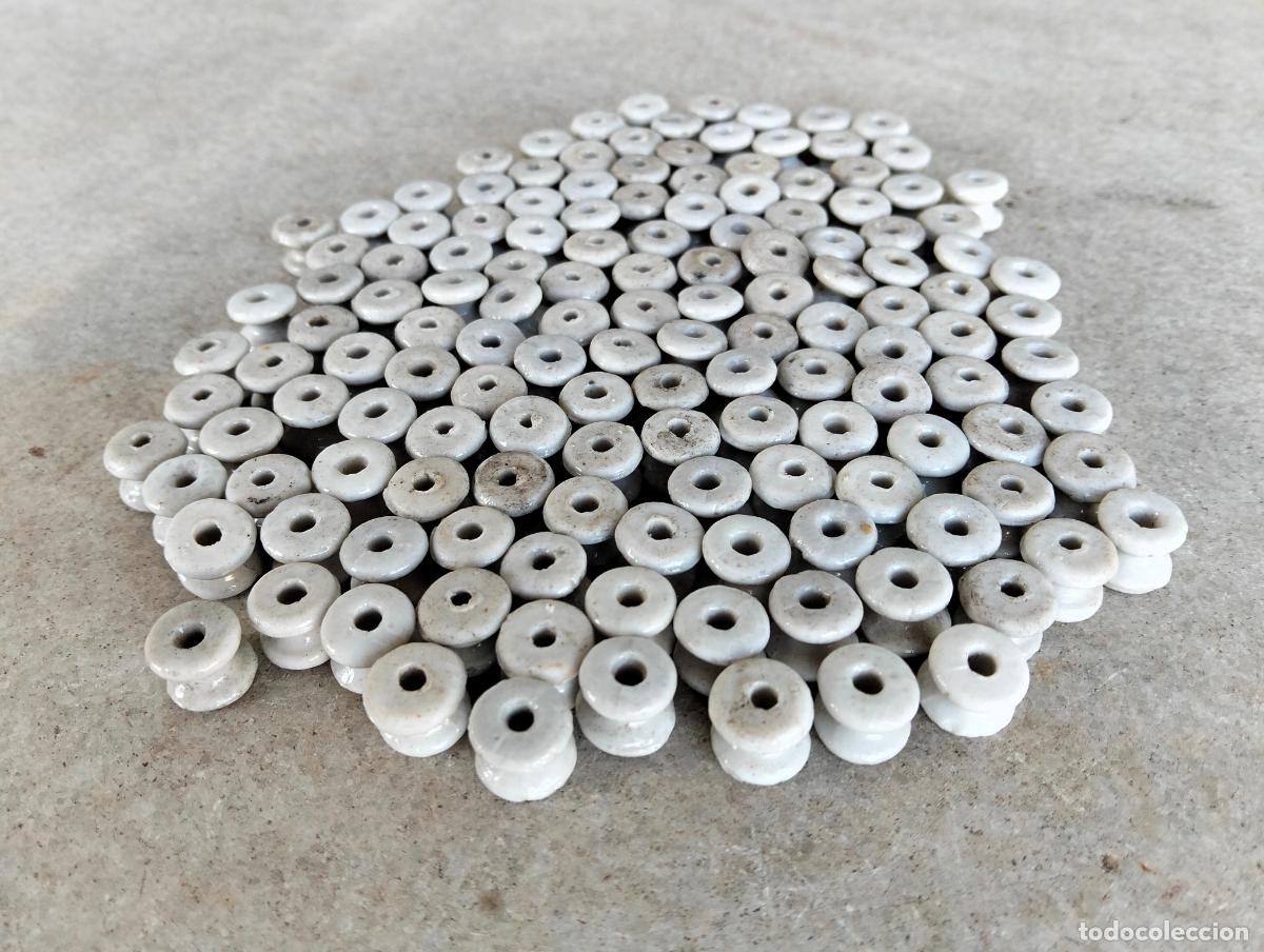 Antiquit&auml;ten: Antiguos aislantes j&iacute;caras aisladores el&eacute;ctricos porcelana lote 160u de l&iacute;nea el&eacute;ctrica repuestos