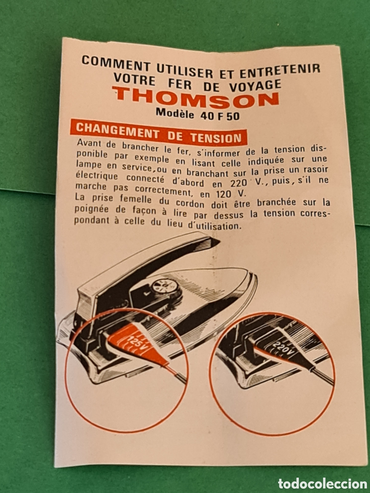 Antig&uuml;edades: THOMSON/ Plancha Electrica / Funciona. - Foto 11