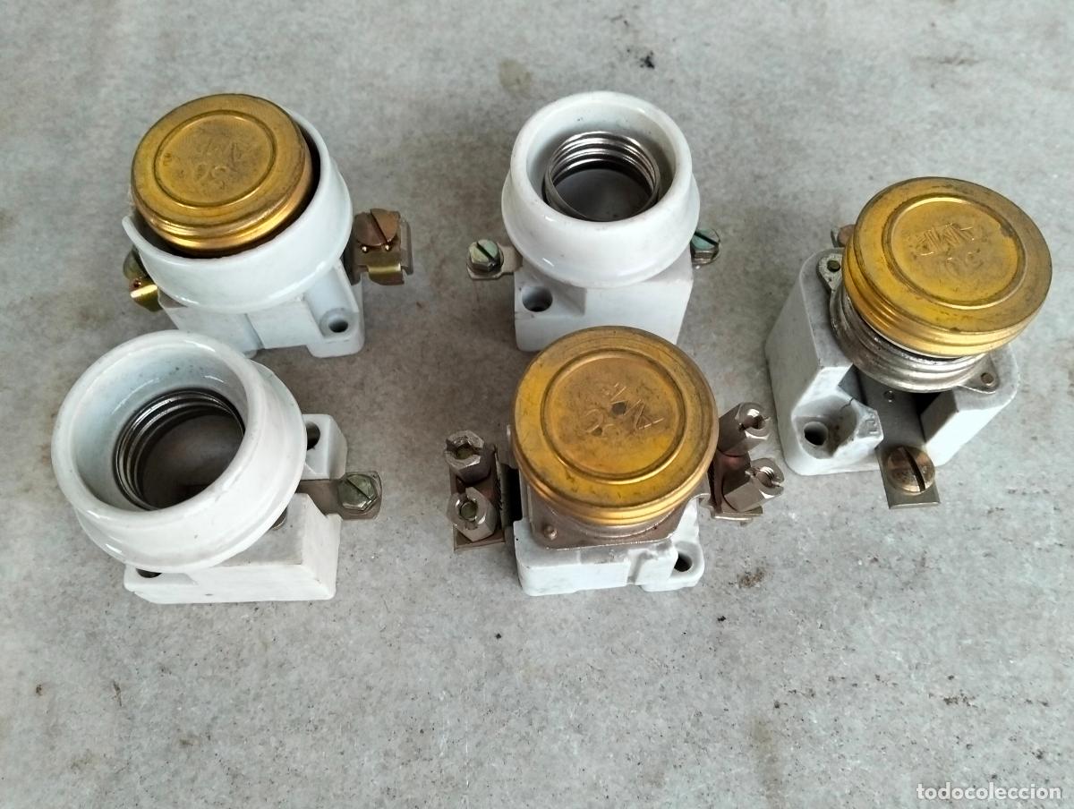 Antiquit&auml;ten: Antiguos fusibles plomos el&eacute;ctricos porcelana cer&aacute;mica lote de l&iacute;nea el&eacute;ctrica repuestos