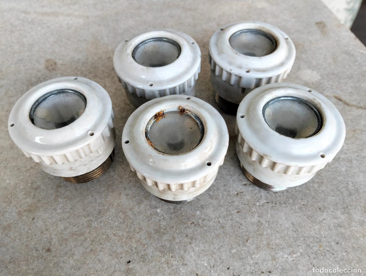 Antiguidades: Antiguos fusibles plomos el&eacute;ctricos porcelana cer&aacute;mica lote de l&iacute;nea el&eacute;ctrica para repuestos