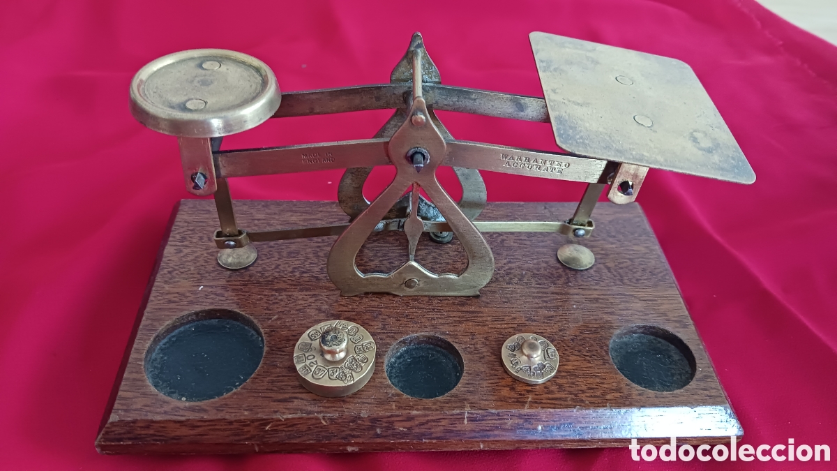 Antig&uuml;edades: ANTIGUA BALANZA PESACARTAS INGLESA