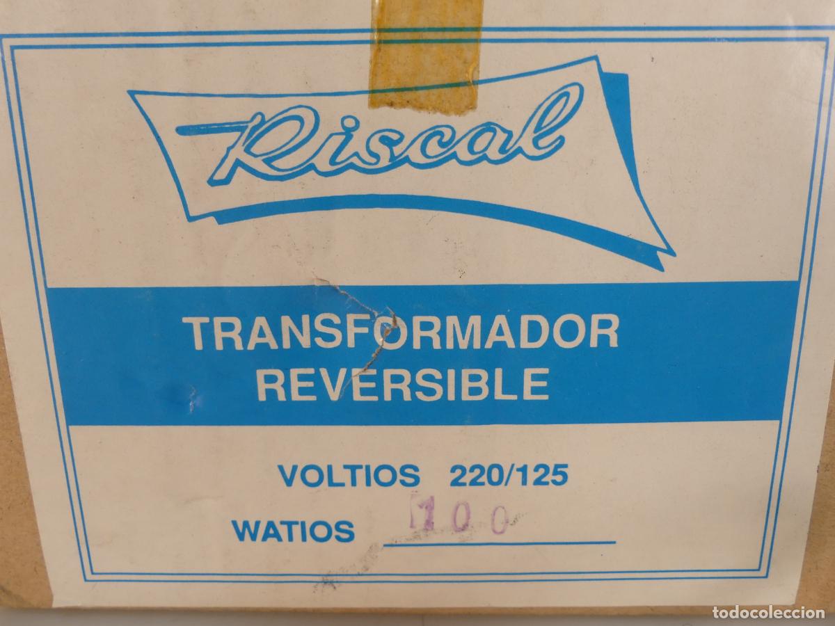 Antig&uuml;edades: TRANSFORMADOR REVERSIBLE RISCAL 220/125 VOLTIOS - Foto 2