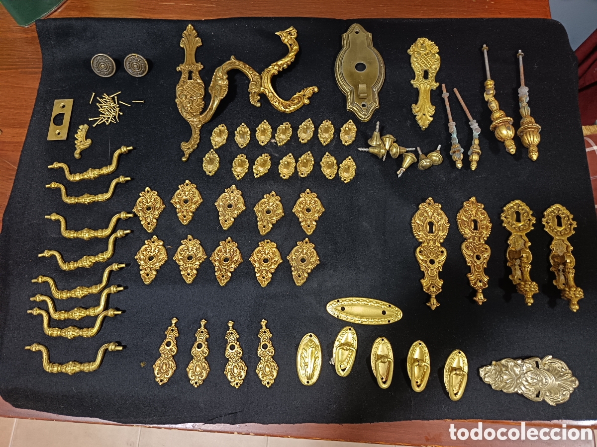 Oggetti Antichi: LOTE HERRAJES DE BRONCE