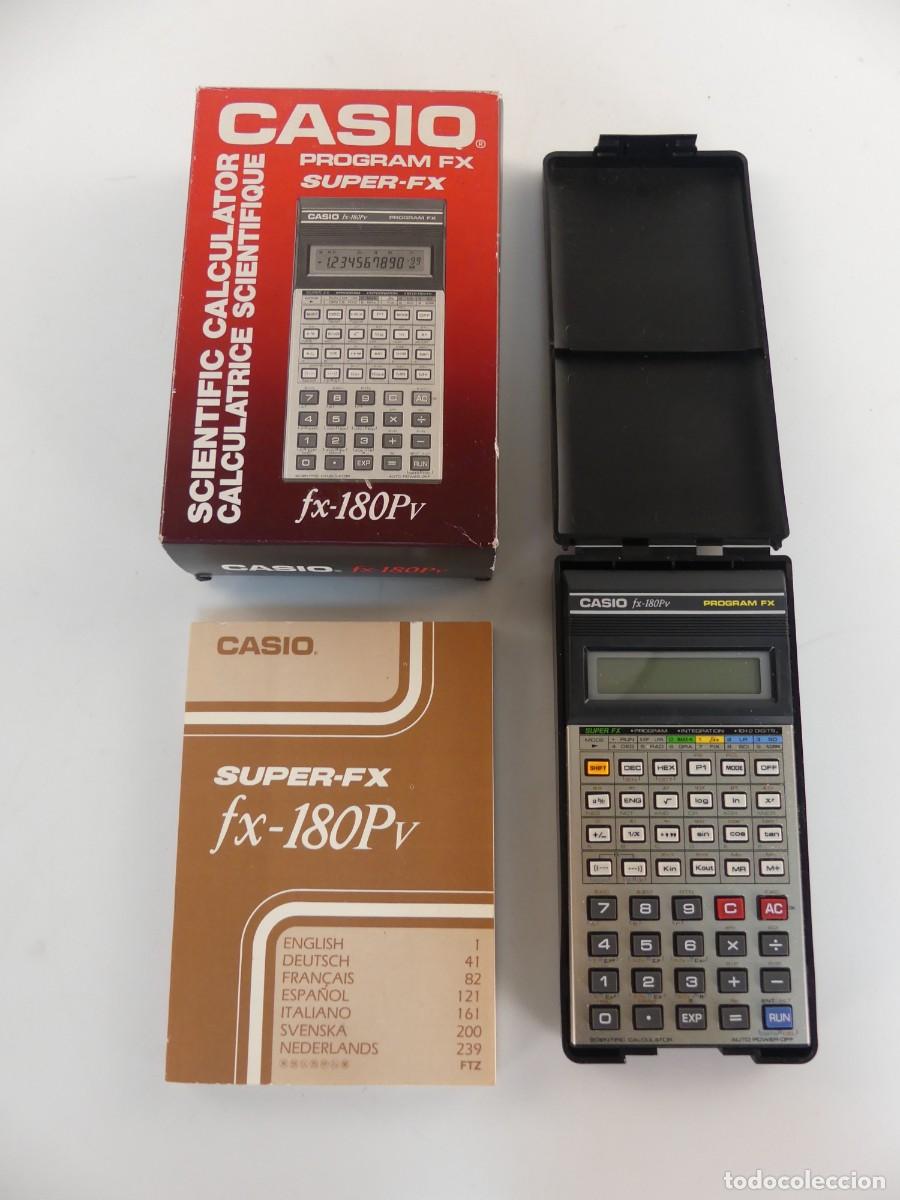 Antig&uuml;edades: CALCULADORA MARCA CASIO MODELO FX-180 PV CON CAJA Y MANUAL