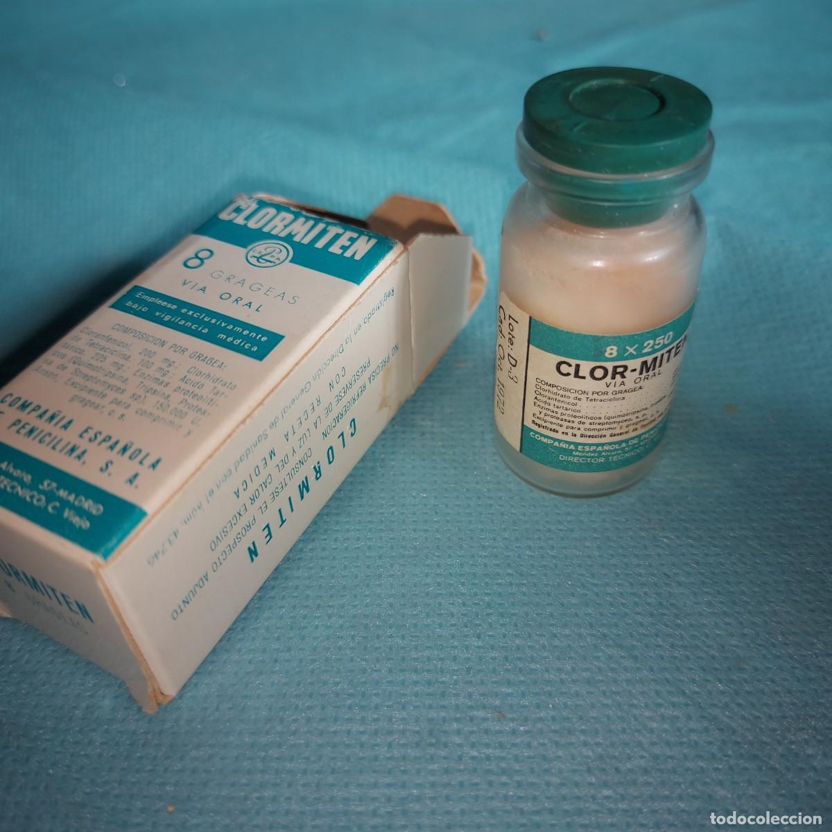 Antiquit&auml;ten: MEDICAMENTO ANTIGUO DE FARMACIA, CLORMITEN, CLORANFENICOL, TETRACICLINAS, CAJA VACIA