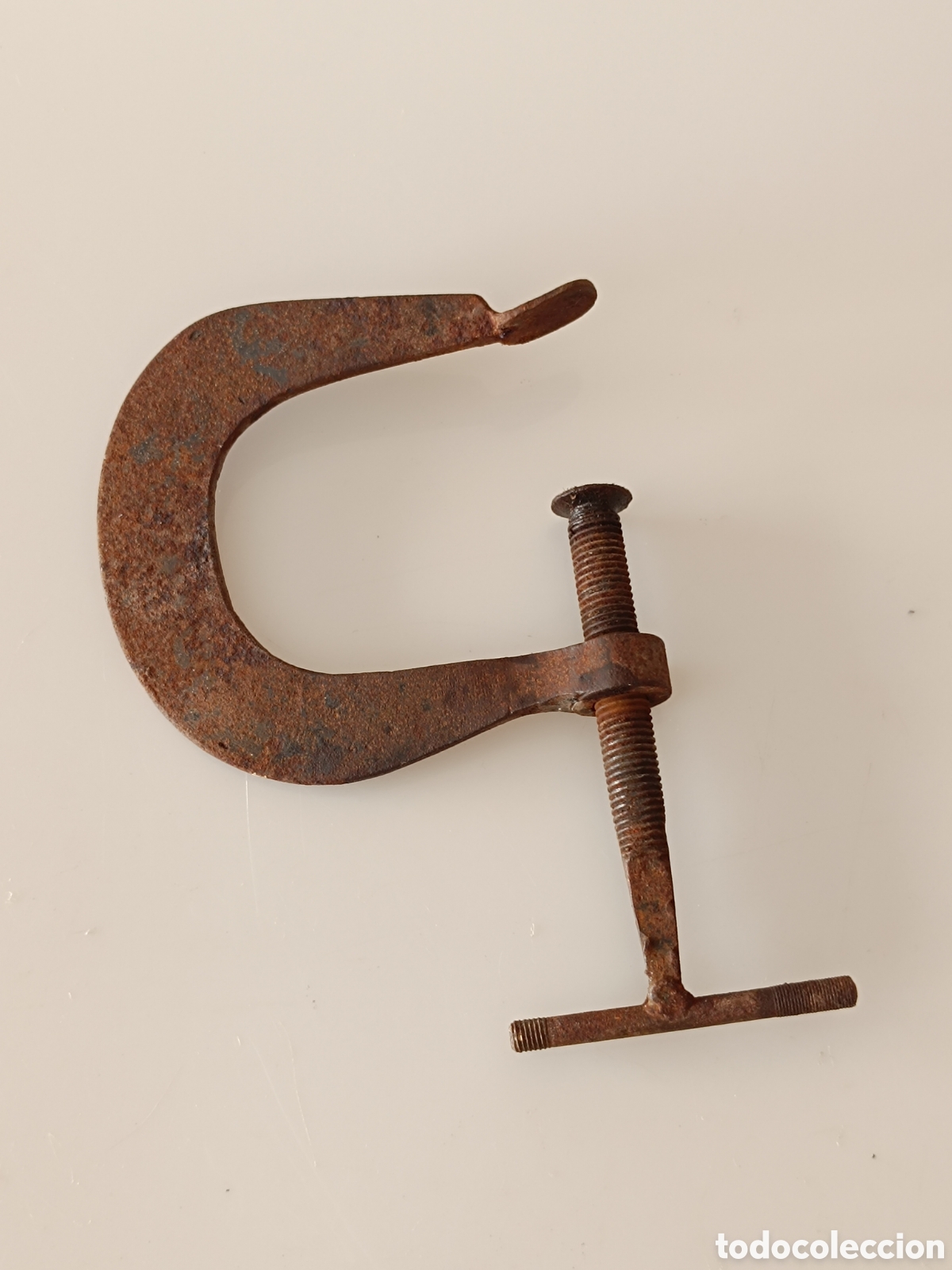 Antig&uuml;edades: Gato mordaza sargento antiguo de carpinter&iacute;a - Ideal decoraci&oacute;n r&uacute;stica