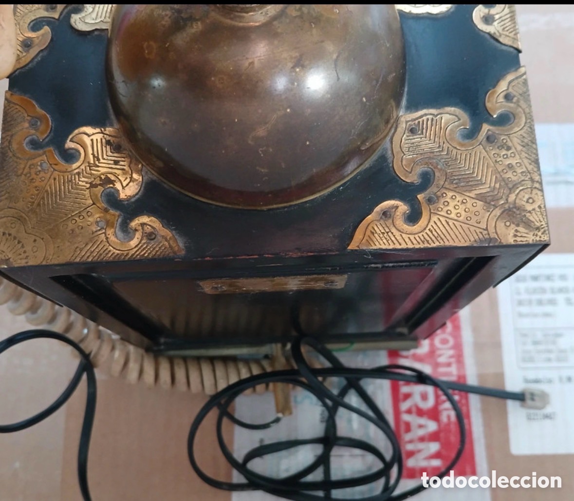 Tel&eacute;fonos: Antiguo tel&eacute;fono oriental en laca China - Foto 5